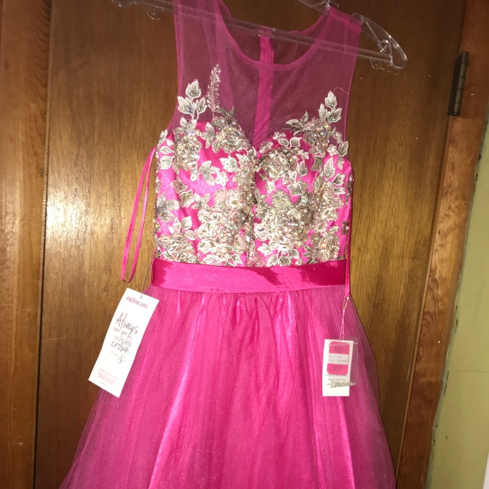 Hot pink dress